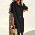 Jasmine | Women's Cotton Shirt Dress, Lightweight Summer Dress | The Shrader Sisters