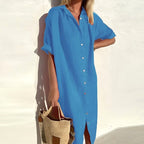 Jasmine | Women's Cotton Shirt Dress, Lightweight Summer Dress | The Shrader Sisters
