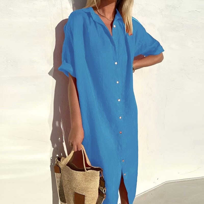 Jasmine | Women's Cotton Shirt Dress, Lightweight Summer Dress | The Shrader Sisters