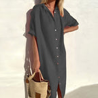 Jasmine | Women's Cotton Shirt Dress, Lightweight Summer Dress | The Shrader Sisters