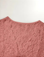 Jasmine | Women's Fitted Lace Top with V-Neckline, Short Sleeve Blouse | The Shrader Sisters