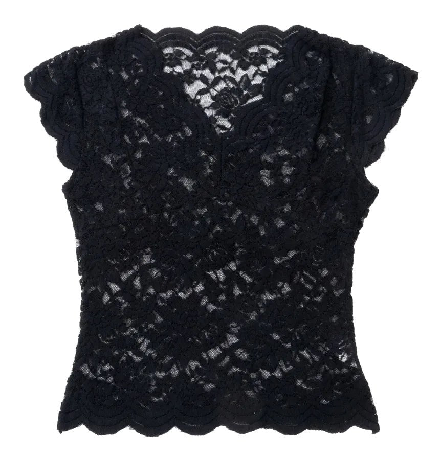 Jasmine | Women's Fitted Lace Top with V-Neckline, Short Sleeve Blouse | The Shrader Sisters