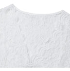 Jasmine | Women's Fitted Lace Top with V-Neckline, Short Sleeve Blouse | The Shrader Sisters | Geel