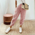 Jessica | Women's Comfort Elastic Waist Trousers, Comfortable Summer Trousers for Travel and Everyday Wear - Red