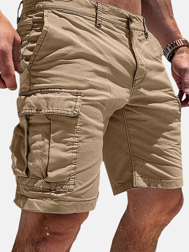 Jett | Men's Utility Cargo Shorts, Relaxed-Fit Shorts | The Shrader Sisters | Khaki