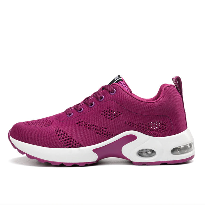 Jorja | Women's Lightweight Walking Shoes, Breathable Mesh Trainers | The Shrader Sisters | Black