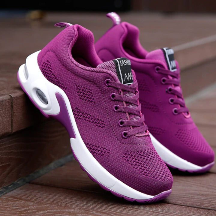 Jorja | Women's Lightweight Walking Shoes, Breathable Mesh Trainers | The Shrader Sisters | Light Pink