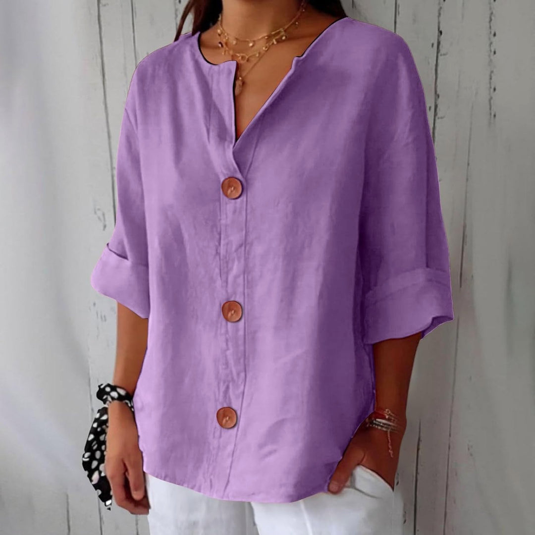 Julia | Women's Relaxed Linen Blend Blouse - image 10