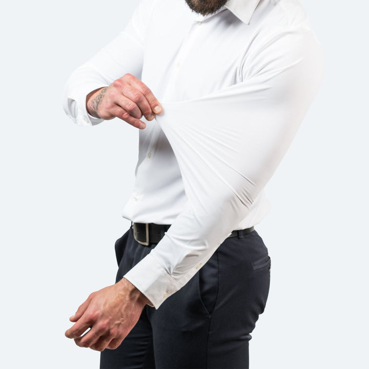 Kai | Men's Slim Stretch Shirt, Tailored Fit Shirt | The Shrader Sisters | Blue