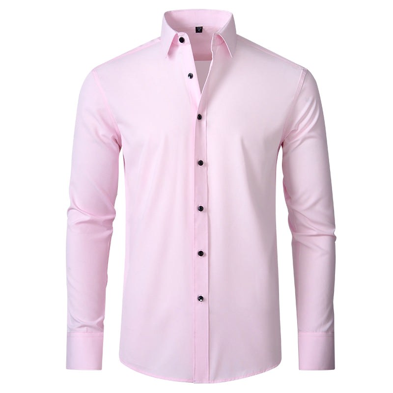 Kai | Men's Slim Stretch Shirt, Tailored Fit Shirt | The Shrader Sisters | Navy Blue