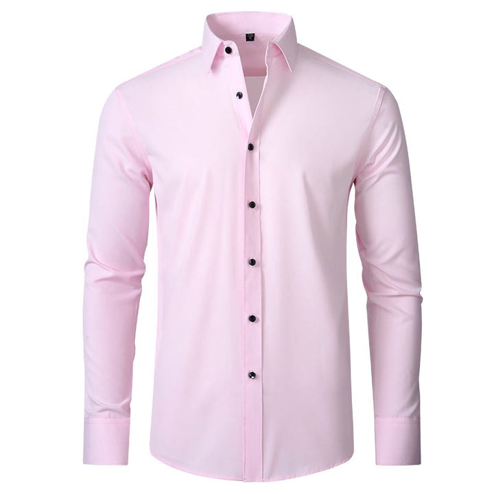 Kai | Men's Slim Stretch Shirt, Tailored Fit Shirt | The Shrader Sisters | Navy Blue