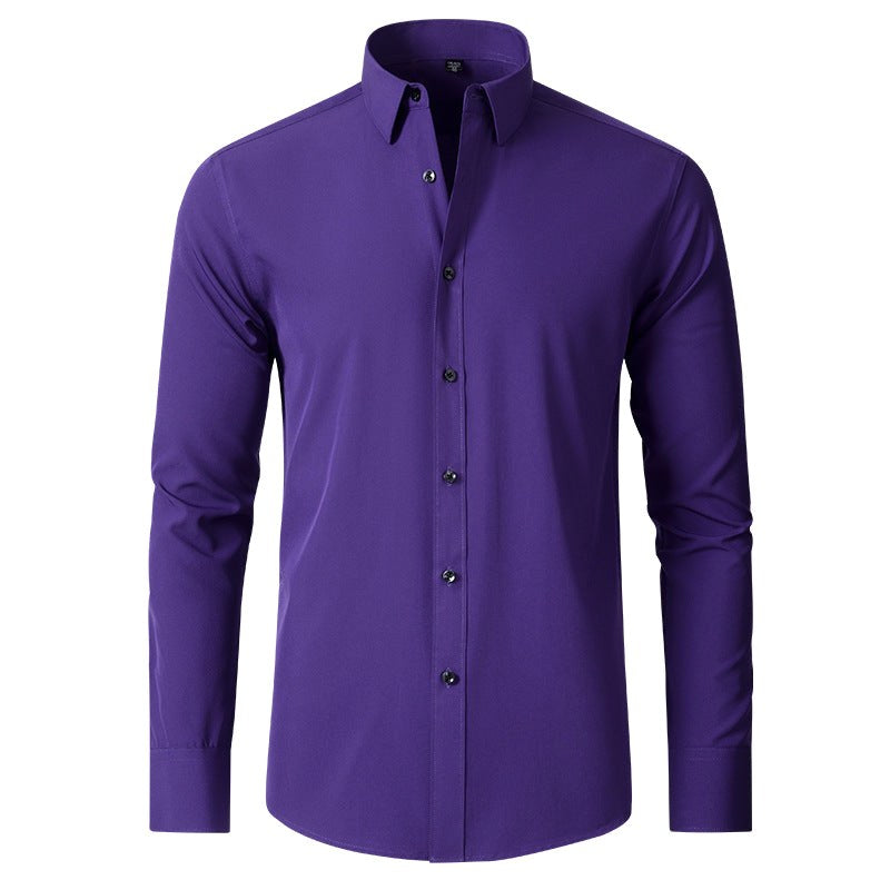 Kai | Men's Slim Stretch Shirt, Tailored Fit Shirt | The Shrader Sisters | Burgundy