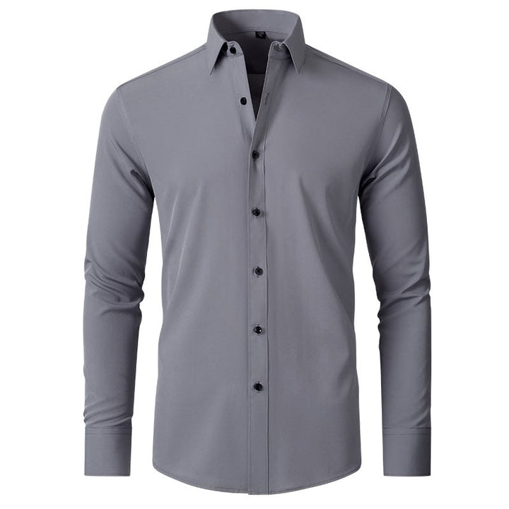 Kai | Men's Slim Stretch Shirt, Tailored Fit Shirt | The Shrader Sisters | Deep Blue