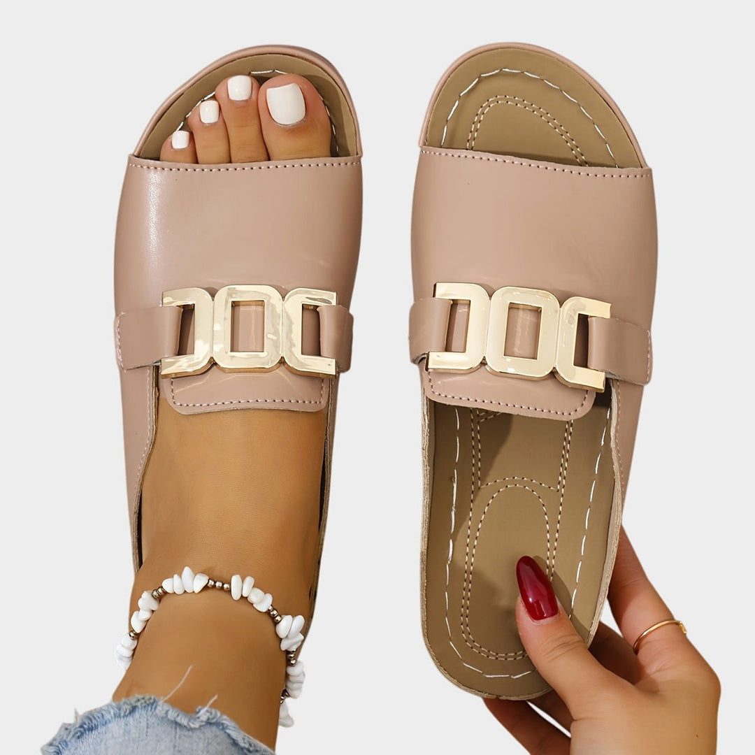 Kathryn | Women's Buckle Strap Sandals - Black