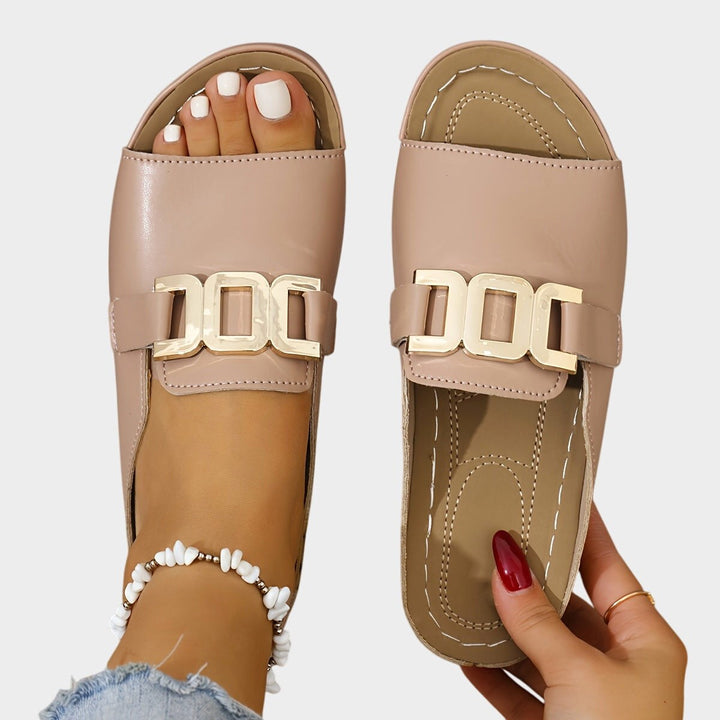 Kathryn | Women's Buckle Strap Sandals - Black