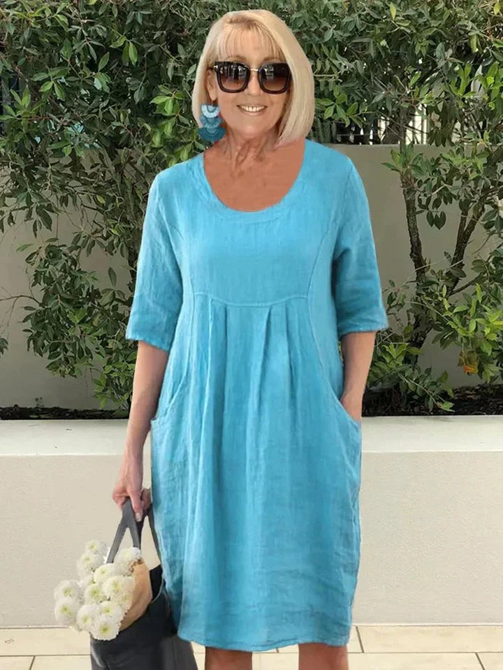 Keira | Women's Loose Dress with Pockets, Flowing Everyday Dress | The Shrader Sisters
