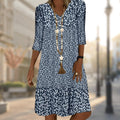 Keira | Women's Modern Tailored Dress, Flattering Day Dress | The Shrader Sisters | Blue
