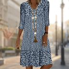 Keira | Women's Modern Tailored Dress, Flattering Day Dress | The Shrader Sisters | Blue