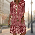 Keira | Women's Modern Tailored Dress, Flattering Day Dress | The Shrader Sisters | Red