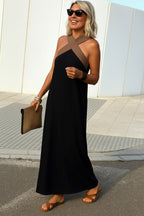 Kiara | Women's Crossed Maxi Dress, Flowing Everyday Dress | The Shrader Sisters