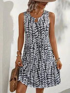 Kirra | Women's Lightweight Summer Dress, Fluid Graphic Print Dress | The Shrader Sisters