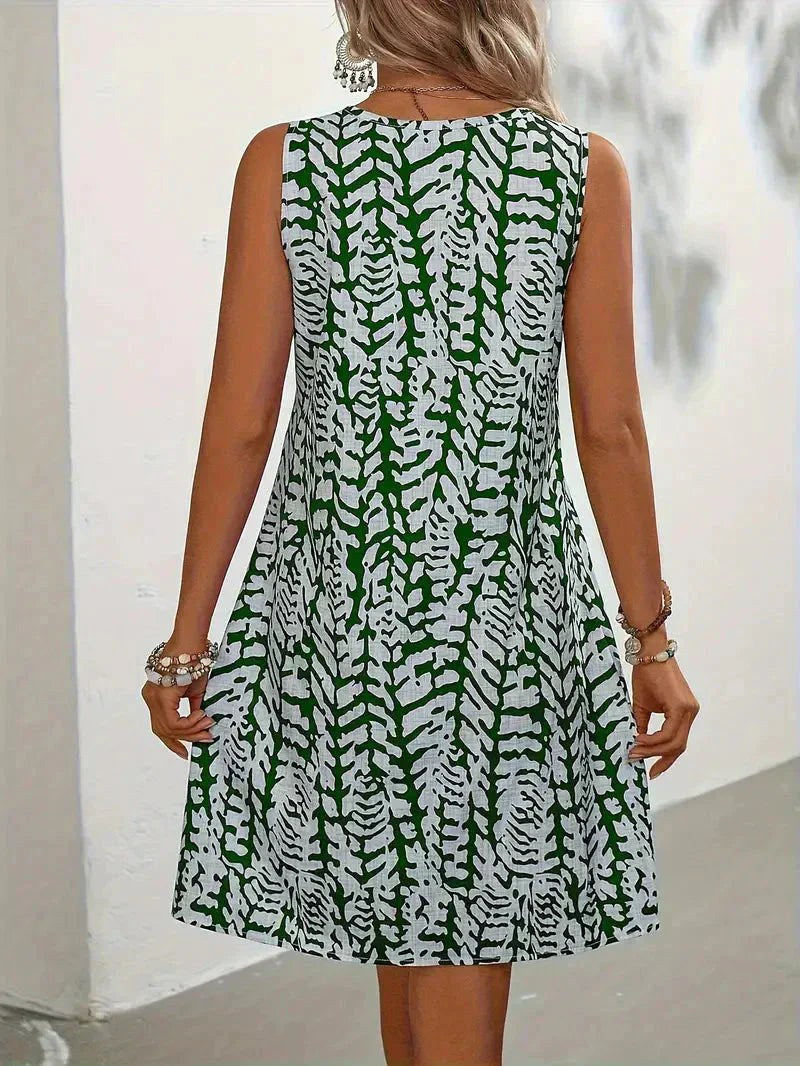 Kirra | Women's Lightweight Summer Dress, Fluid Graphic Print Dress | The Shrader Sisters