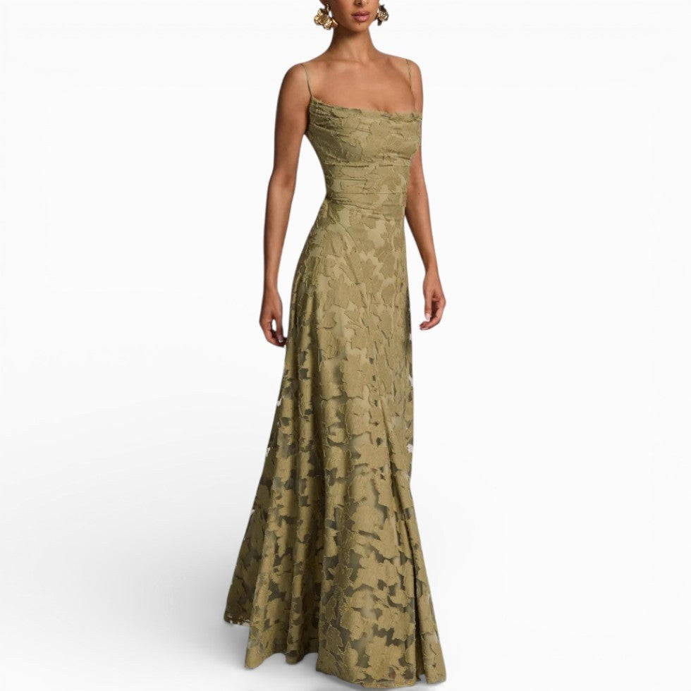 Kirra | Women's Sleeveless Maxi Dress with Floral Print, Fitted Bodice Occasion Dress | The Shrader Sisters