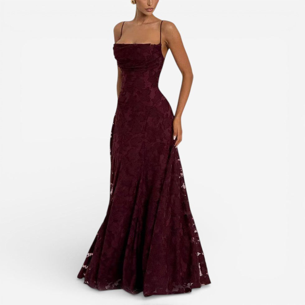 Kirra | Women's Sleeveless Maxi Dress with Floral Print, Fitted Bodice Occasion Dress | The Shrader Sisters | Blanco