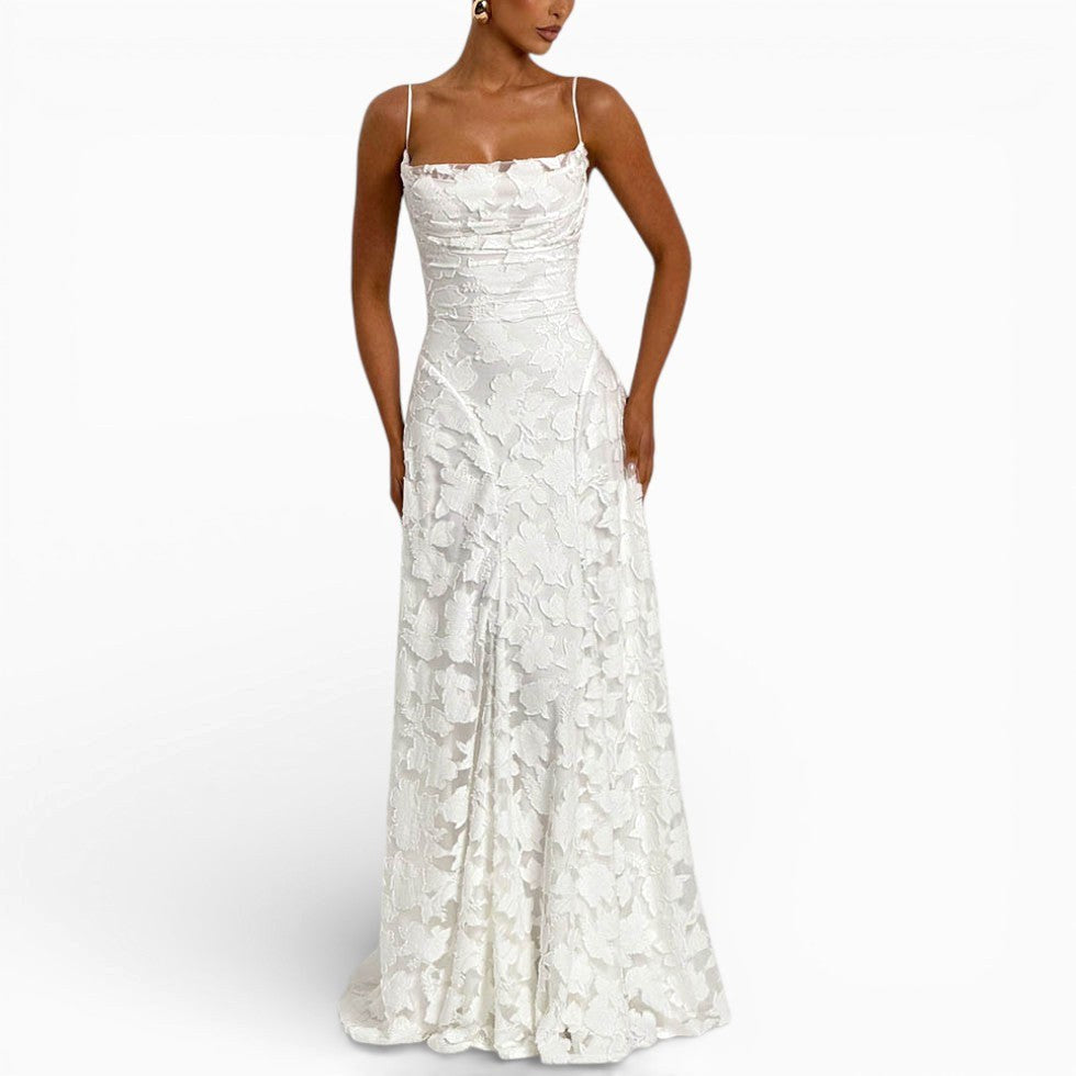 Kirra | Women's Sleeveless Maxi Dress with Floral Print, Fitted Bodice Occasion Dress | The Shrader Sisters