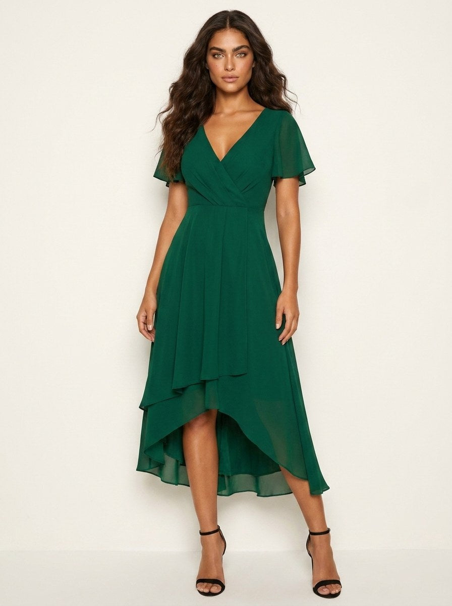Kirsty | Women's Midi Dress with Lace Detail, Romantic Midi Dress | The Shrader Sisters
