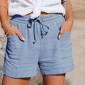 Kristy | Women's Lightweight Cotton Blend Shorts, Relaxed Fit Summer Shorts | The Shrader Sisters | Groen