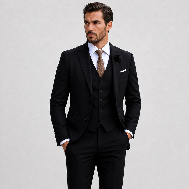 Kye | Men's Linen Three-Piece Suit with Waistcoat, Tailored Trouser Suit | The Shrader Sisters