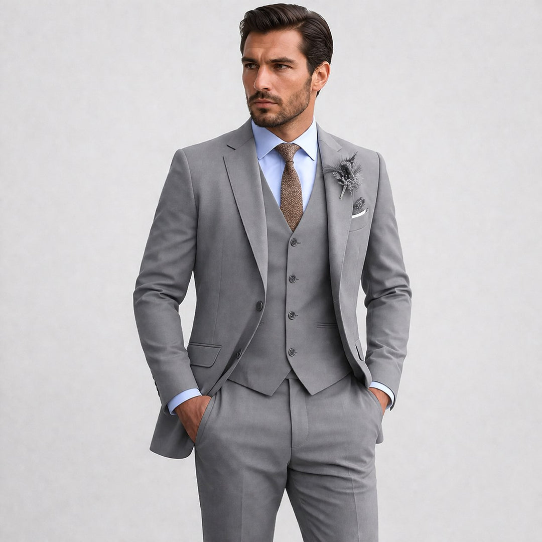 Kye | Men's Linen Three-Piece Suit with Waistcoat, Tailored Trouser Suit | The Shrader Sisters