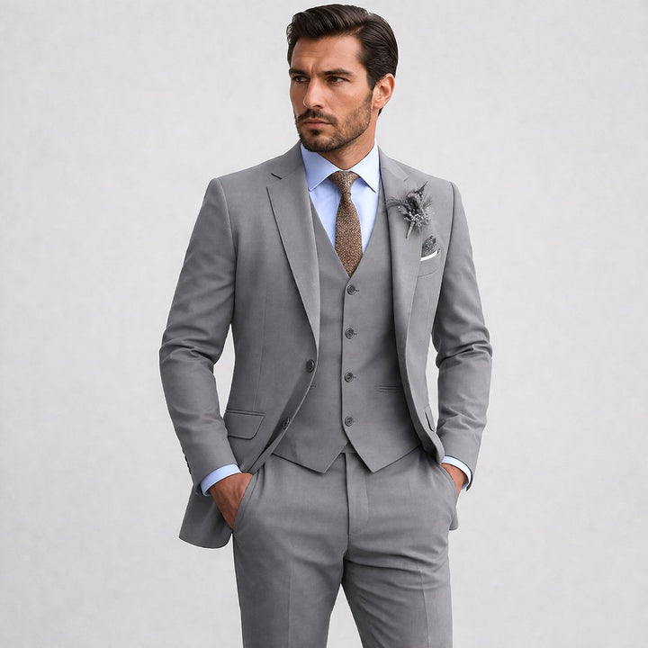 Kye | Men's Linen Three-Piece Suit with Waistcoat, Tailored Trouser Suit | The Shrader Sisters