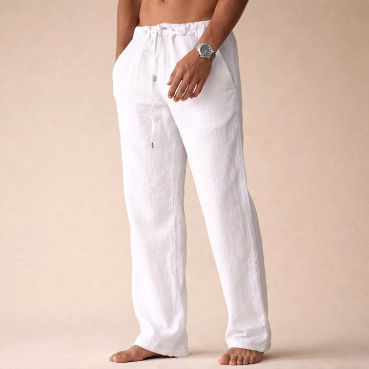 Kye | Women's Lightweight Linen Trousers, Tailored Summer Trousers | The Shrader Sisters | White