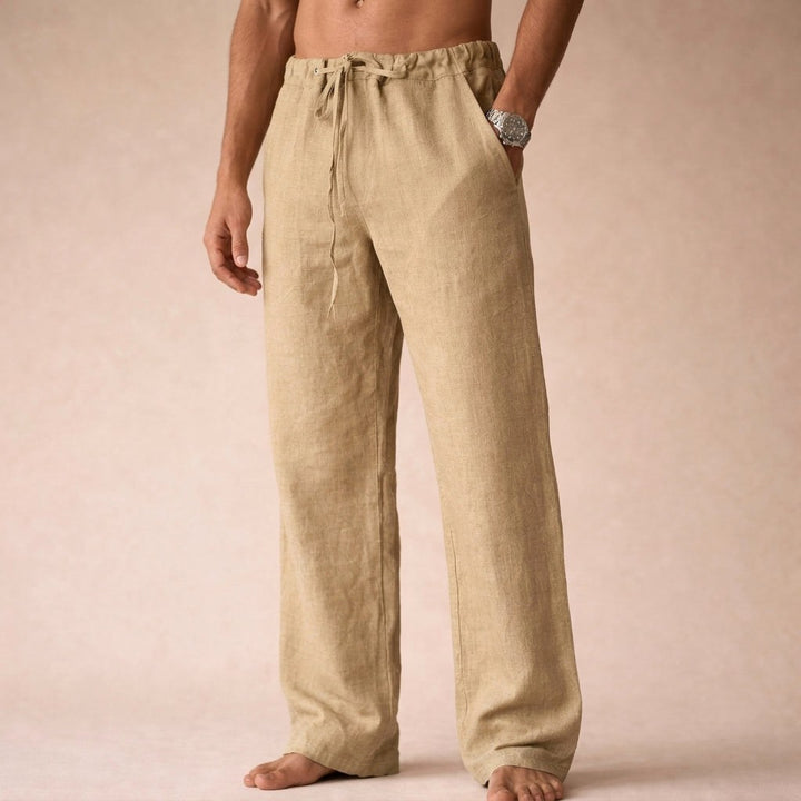 Kye | Women's Lightweight Linen Trousers, Tailored Summer Trousers | The Shrader Sisters | Cream