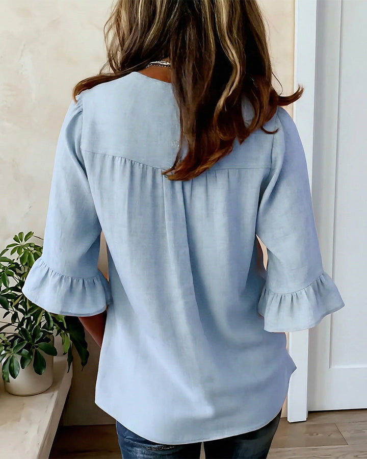 Grace | Cotton Linen Button-Up Shirt