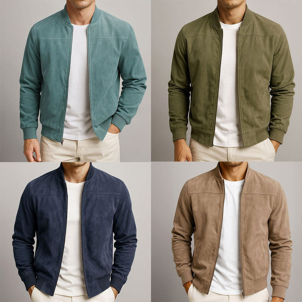Lachlan | Men's Suede Leather Jacket, Tailored Smart Blazer | The Shrader Sisters