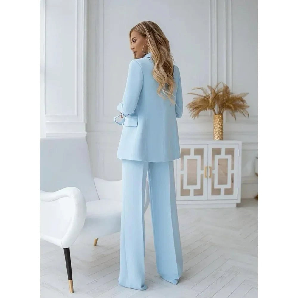 Lara | Women's Double-Breasted Two-Piece Suit, Tailored Blazer Suit | The Shrader Sisters