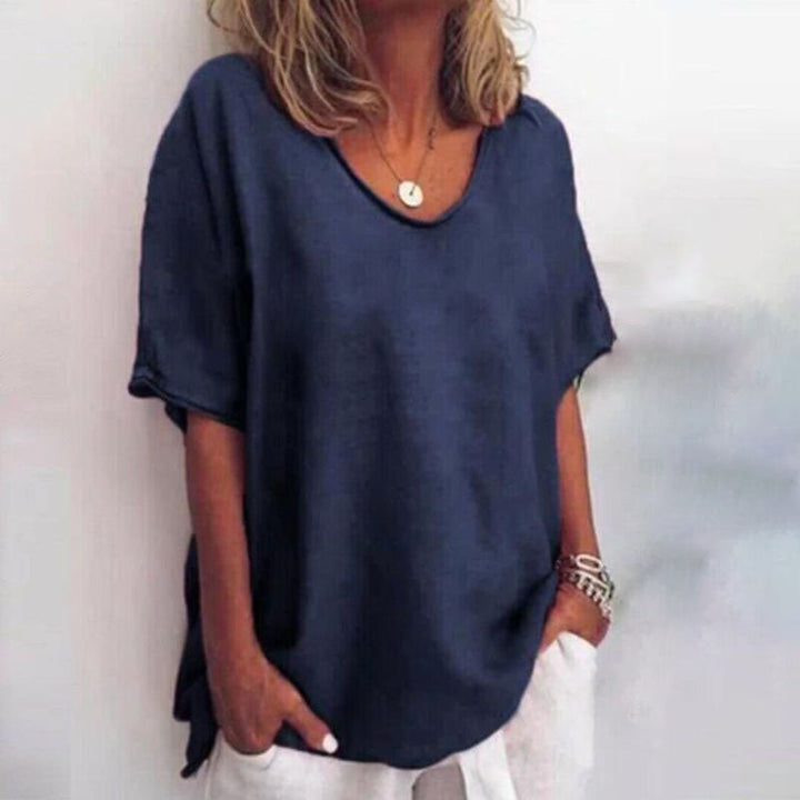 Larissa | Women's Relaxed Flowing Blouse, Loose-Fit Everyday Blouse | The Shrader Sisters
