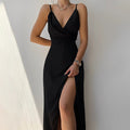Lauren | Women's Classic V-Neck Midi Dress, Flattering Summer Dress for Holidays and Everyday Wear, Flattering Summer Dress for Holidays and Everyday Wear - image 1