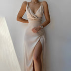 Lauren | Women's Classic V-Neck Midi Dress, Flattering Summer Dress for Holidays and Everyday Wear, Flattering Summer Dress for Holidays and Everyday Wear - image 4