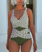 Lauren | Women's Geometric Print One-Piece Swimsuit, Flattering Summer Swimwear for Holidays and Beach Days, Flattering Summer Swimwear for Holidays and Beach Days - image 3