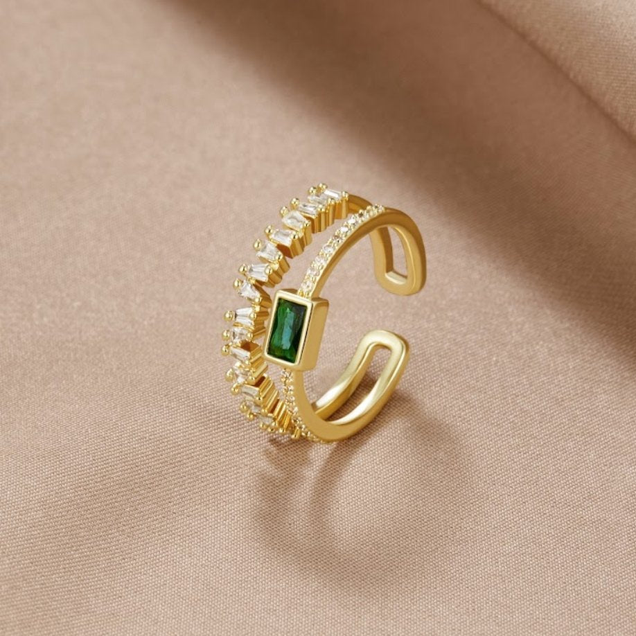 Ella – Layered Crystal Ring