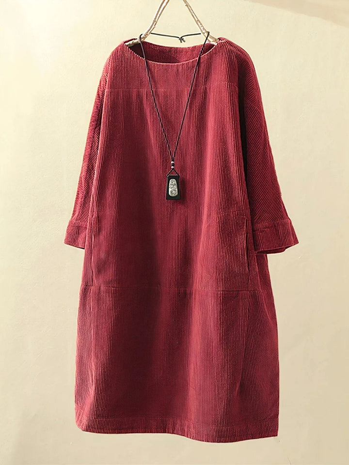 Leanna | Women's Draped Tummy-Control Midi Dress - image 11