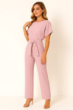 Liana | Women's Ponte Knit Batwing Jumpsuit, Relaxed-Fit One-Piece | The Shrader Sisters