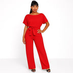 Liana | Women's Ponte Knit Batwing Jumpsuit, Relaxed-Fit One-Piece | The Shrader Sisters