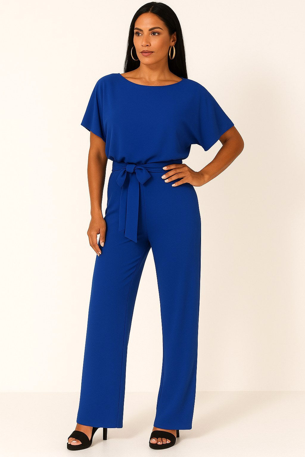 Liana | Women's Ponte Knit Batwing Jumpsuit, Relaxed-Fit One-Piece | The Shrader Sisters | Pink