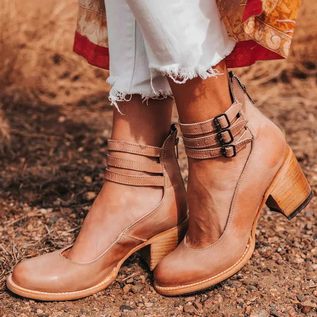 Lily | Women's Elegant Comfort Sandals - Beige Suede