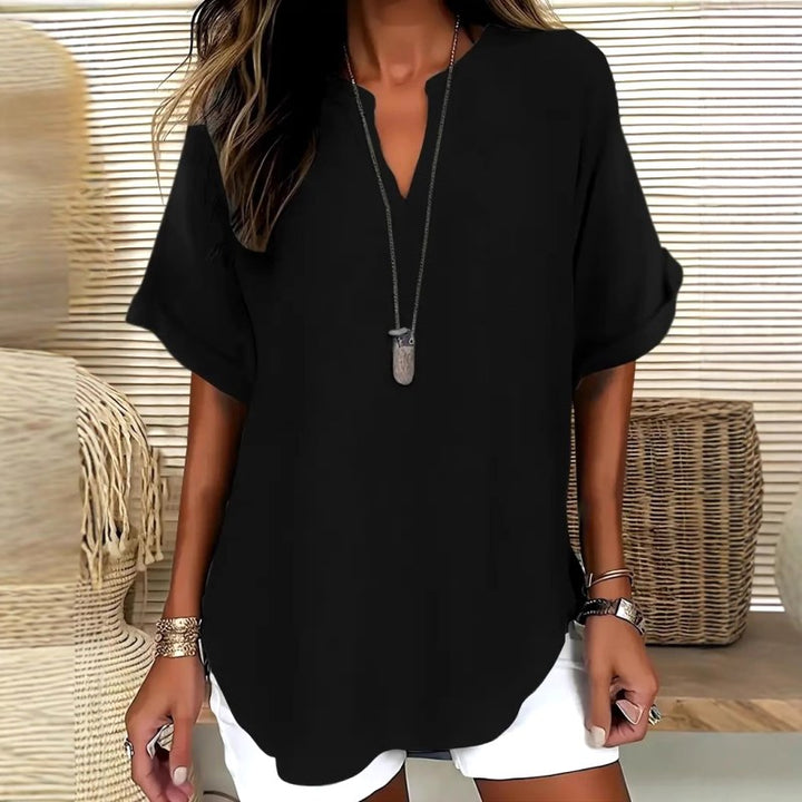 Lily | Women's Lightweight V-Neck Short Sleeve Top - image 4
